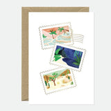 Travel Stamps - Greeting card - Gold foil