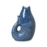 Vase ceramic Poisson pm bleu L8,2 P5 H12cm: Blue