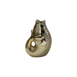 Vase ceramic Poisson pm doré L8.2 P5 H12cm