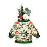 Vase décoratif de Noël en céramique multicolore (L/H/P) 15x11x7cm