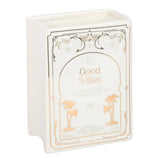 Vase en forme de livre blanc