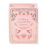 Vase en forme de livre rose