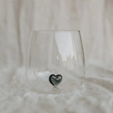 Verre coeur I Gris