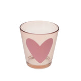 Pink heart glass 