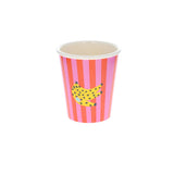 Pink striped melamine glass - Copacabana party!