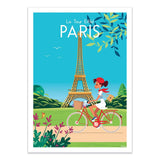 Art-Poster - Paris la tour Eiffel - Raphael Delerue