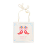 plaque message botte rodeo