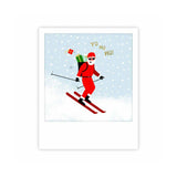 skiing santa