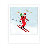 skiing santa