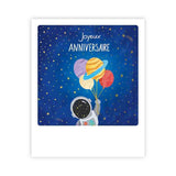 Carte postale - Format Polaroide - Joyeux anniversaire astronaute