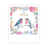 Carte postale - Format Polaroide - Just married lovebirds