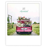 Carte postale - Format Polaroide - Just married