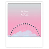Carte postale - Format Polaroide - La vie en rose