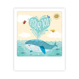 Carte postale - Format Polaroide - Pour toi baleine