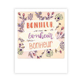 Carte postale - Format Polaroide - bonheur x3