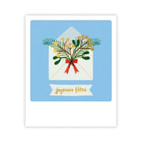 Carte postale - Format Polaroide - joyeuses fêtes enveloppe