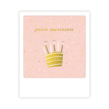 Carte postale - Format Polaroide - joyeux anniversaire gâteau