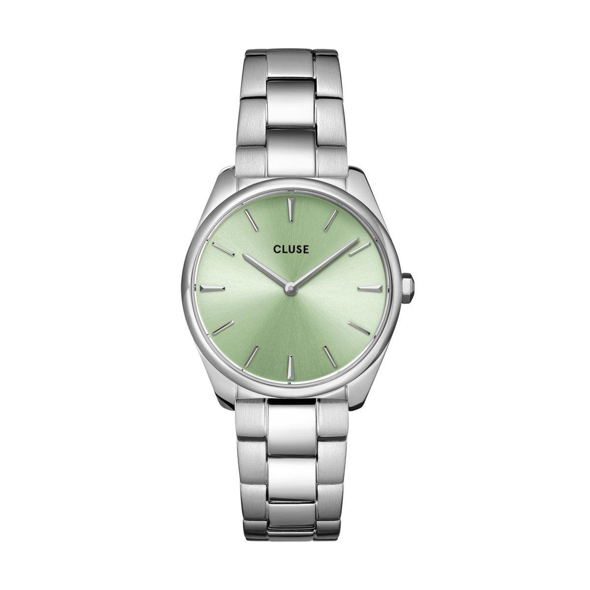 Féroce Petite Watch Steel Green, Silver Colour