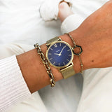 Minuit Mesh Deep Blue, Gold