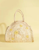 Panier - Luana Brodé Marguerites Citron